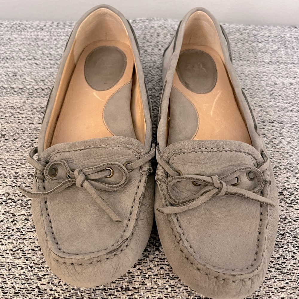 FRYE Women's Gray Suede Moccasin Reagan Campus Driver Driving Shoes Size 7